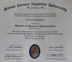 Purchase a fake MVNU diploma online, Mount Vernon N
