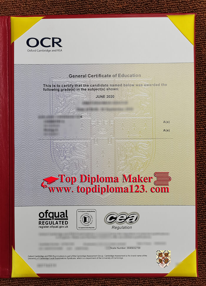 GCE Fake Certificate, Buy UK certificate online