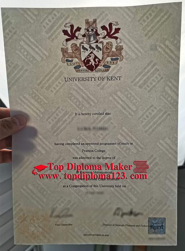 University of Kent degree with watermark