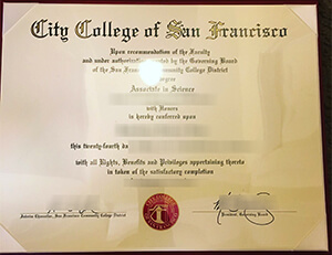 Fake City College diploma sample, Buy fake CCSF dip