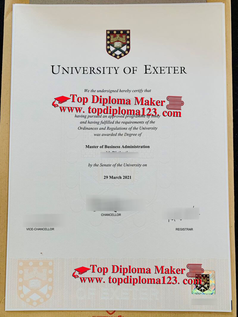 University of Exeter diploma in 2021