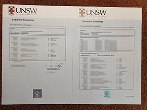 UNSW Academic Transcript sample, Copy UNSW Fake Tra