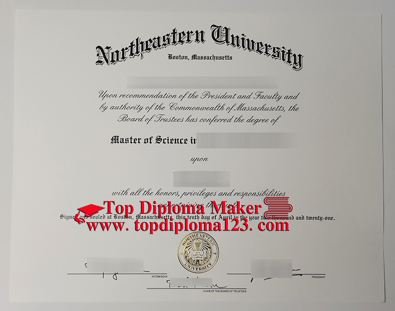 fake Northeastern University diploma 