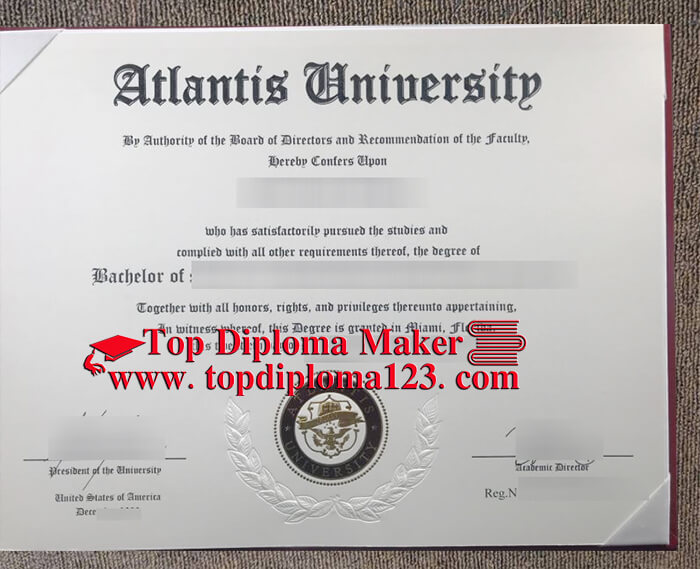 fake Atlantis University Diploma， Atlantis University degree