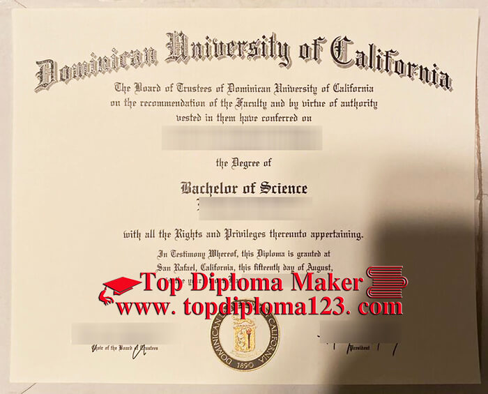  Dominican University of California diploma