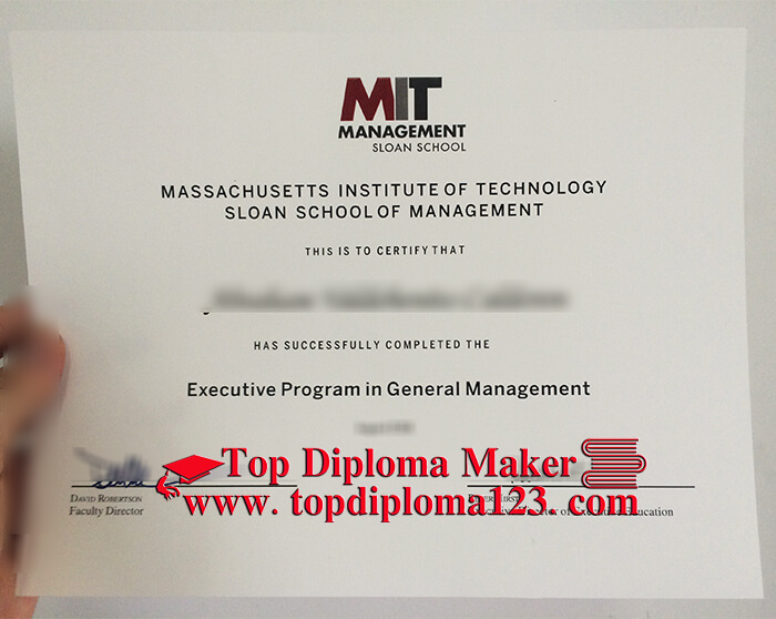  MIT Sloan School of Management diploma