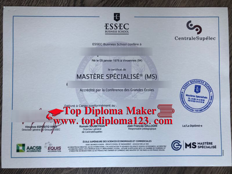 ESSEC Business School diploma 