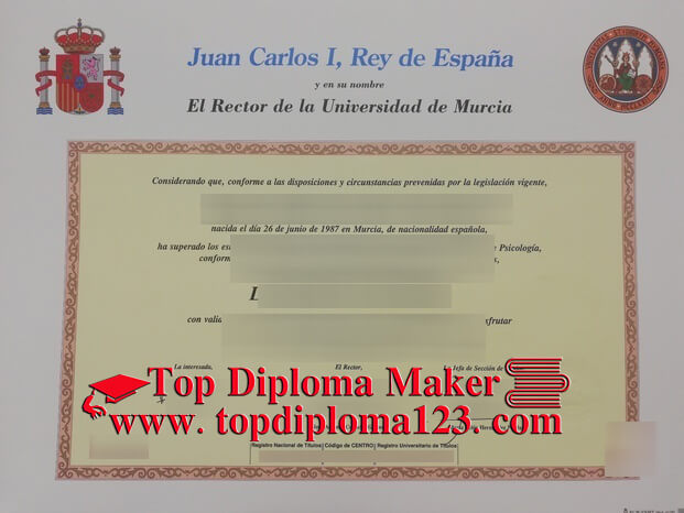  Universidad de Murcia (UM) diploma, Buy fake degree online