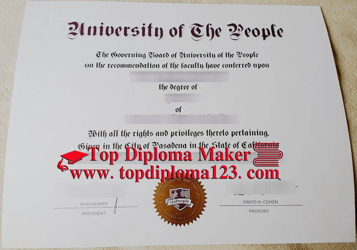 fake University of the People diploma, University of the People degree, UoPeople diploma