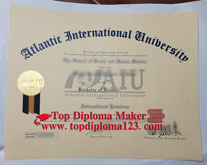 fake AIU diploma, Atlantic International University fake degree 