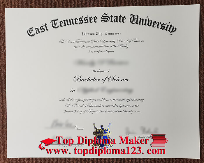 ETSU bachelor of Science Degree, fake ETSU diploma