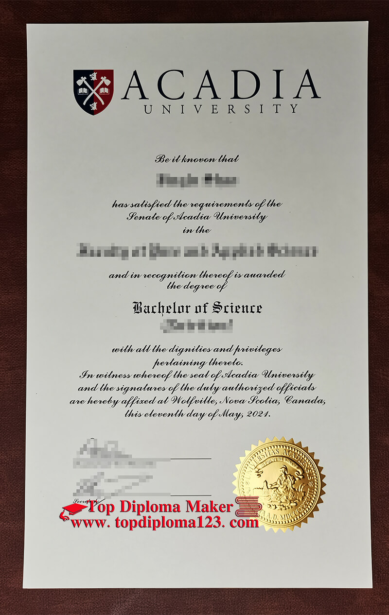 Acadia University Diploma, Buy fake Acadia University degree