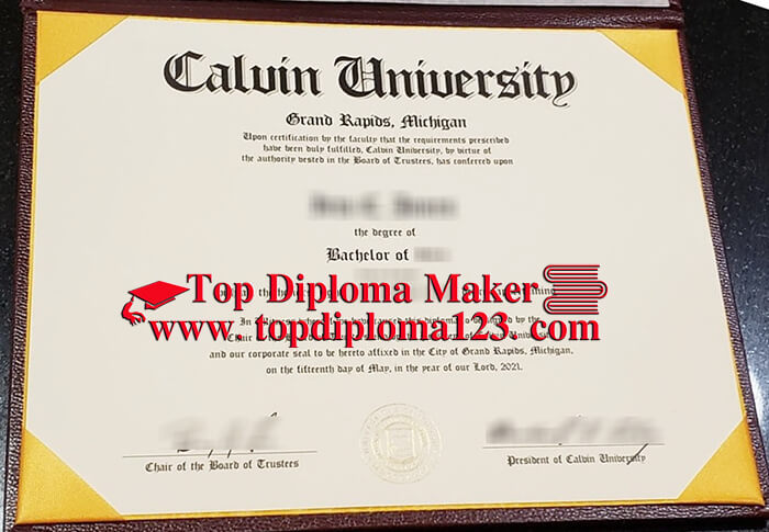 fake Calvin University diploma