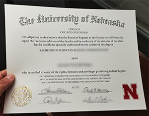 University of Nebraska–Lincoln fake diploma sampl
