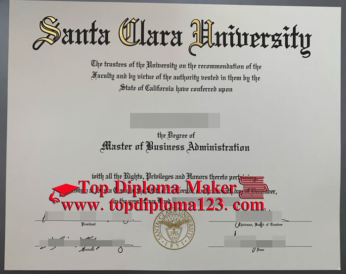  Santa Clara University diploma