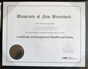 UNB certificate sample- Get a University of New Bru
