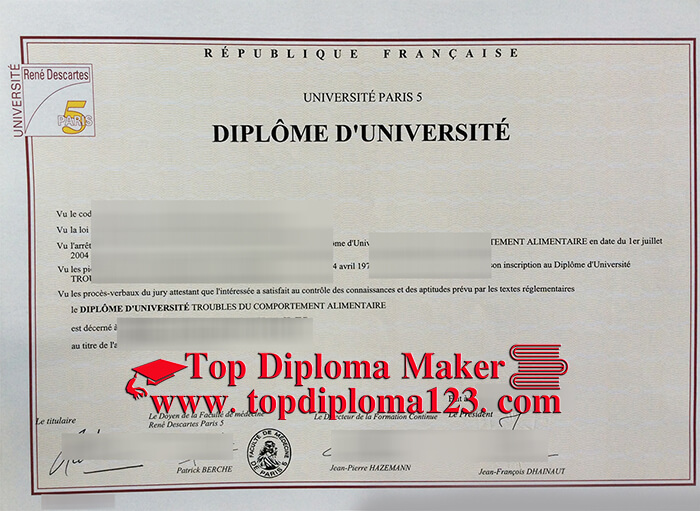 Université Paris 5 diploma