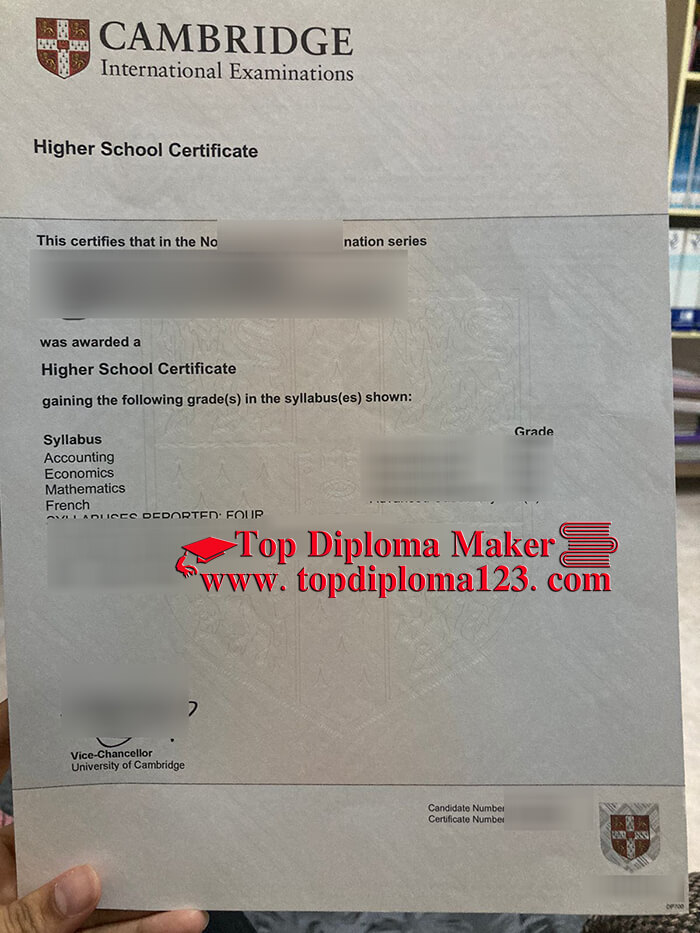 Cambridge higher school certificate