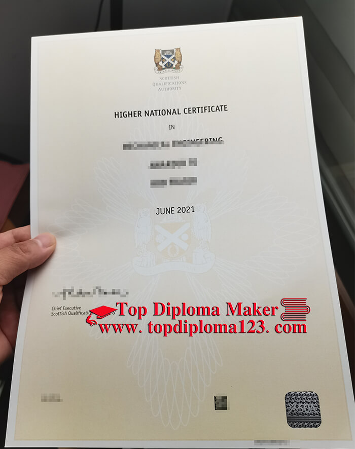 Fake SQA higher national certificate