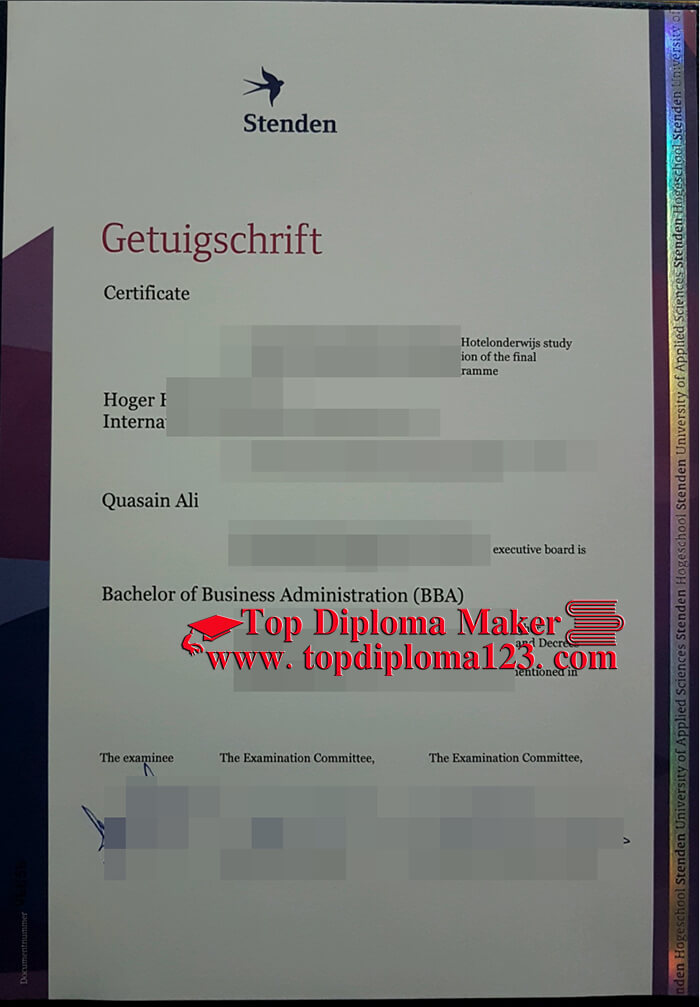  Stenden Hogeschool diploma