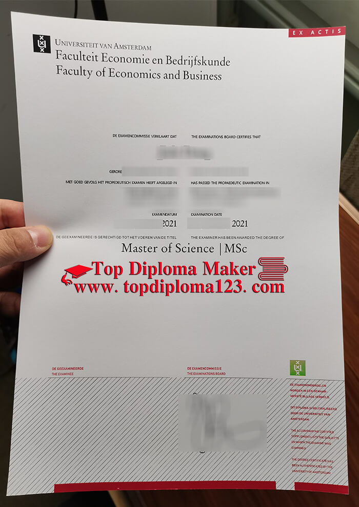 UvA Master diploma