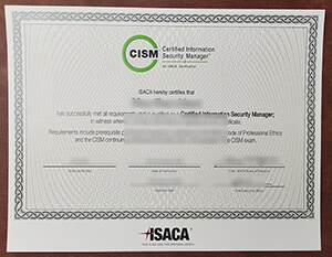 Apply for CISM Certification， Buy a fake CISM cer