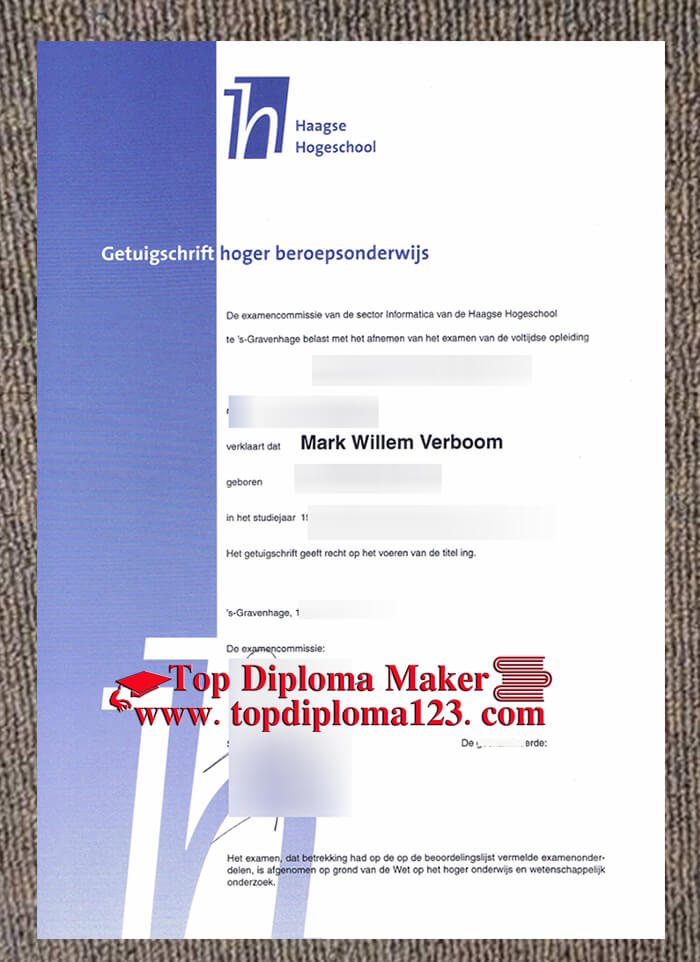  Haagse Hogeschool diploma
