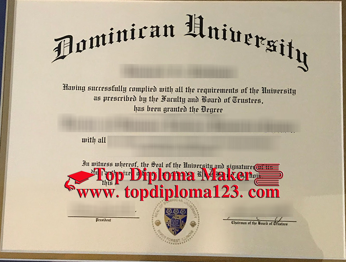  Dominican University (Illinois) diploma
