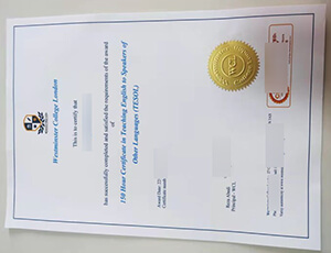 Buy a fake Westminster college london TESOL certifi