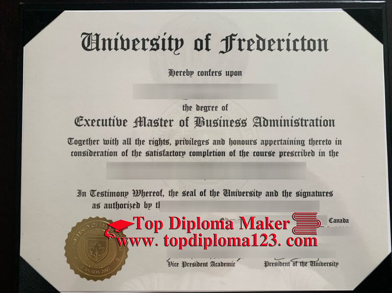 University of Fredericton MBA diploma