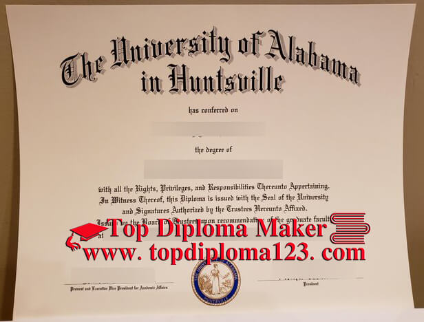 University of Alabama in Huntsville diploma