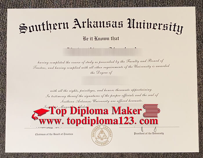Southern Arkansas University diploma