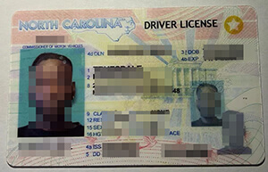  Buy a scannable North Carolina driver's license qu