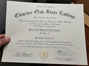 How to copy a Charter Oak State College fake diplom