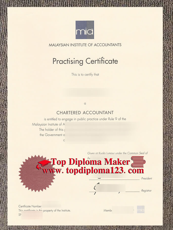 Malaysian Institute of Accountants Practising Certificate