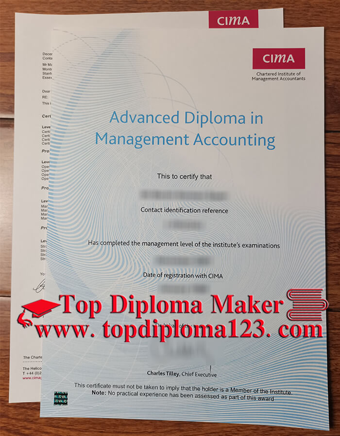  CIMA Advaned diploma in Management Accounting and transcript