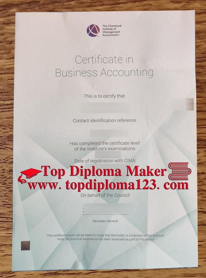 CIMA certificate in business Accounting