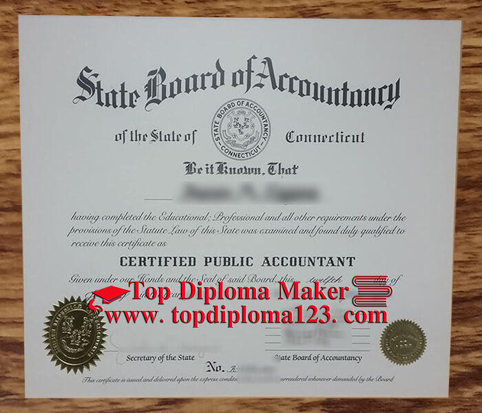 State of Connecticut CPA certificate 