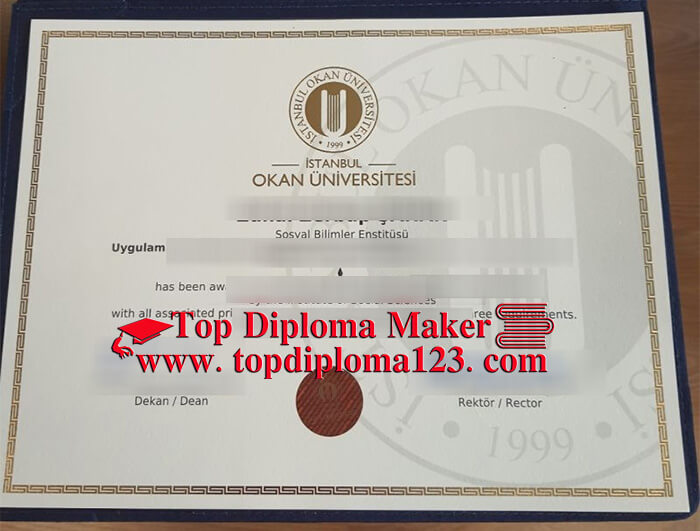 Okan University diploma