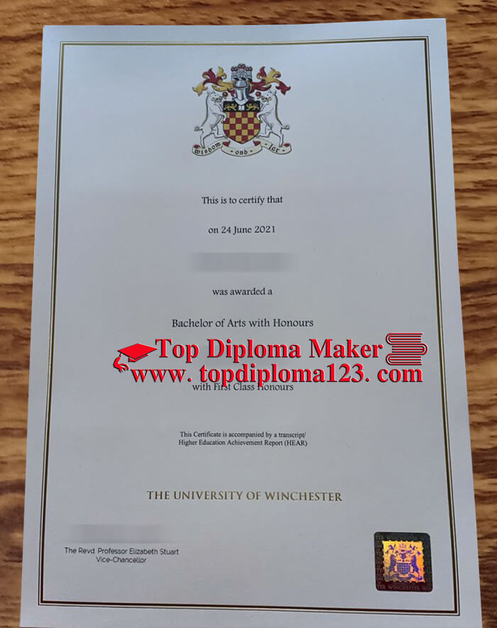 University of Winchester diploma 