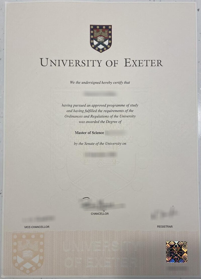 University of Exeter diploma