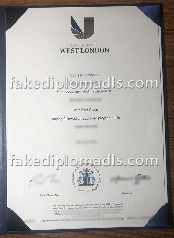UWL degree certificate