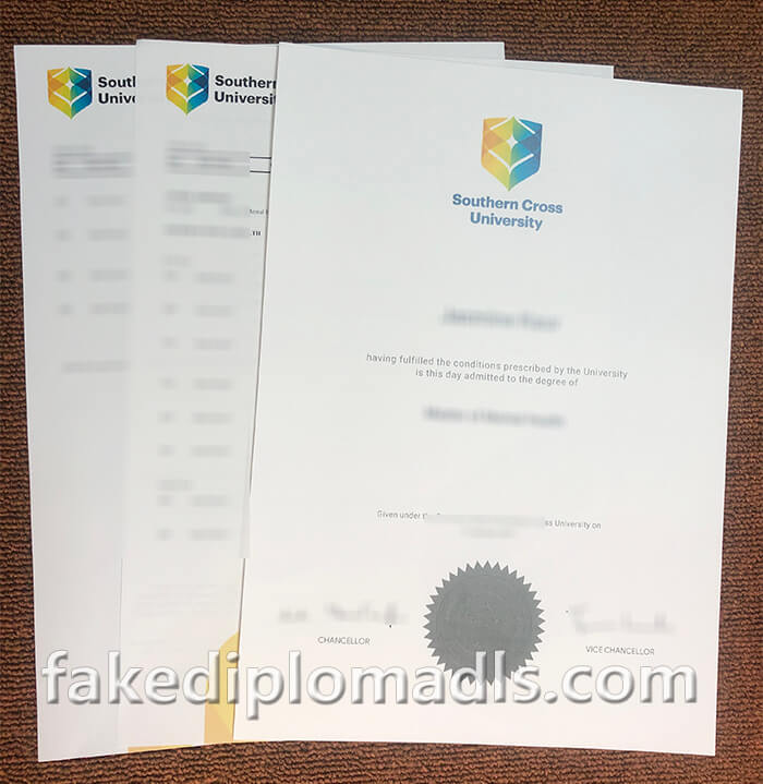 Southern Cross University diploma with transcript 
