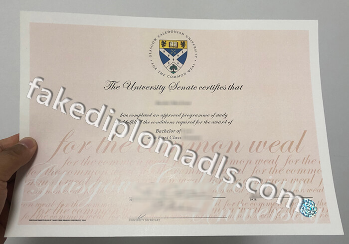 GCU Degree, Buy Glasgow Caledonian University fake diploma