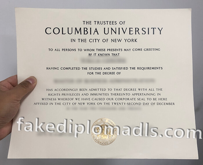 Columbia University degree