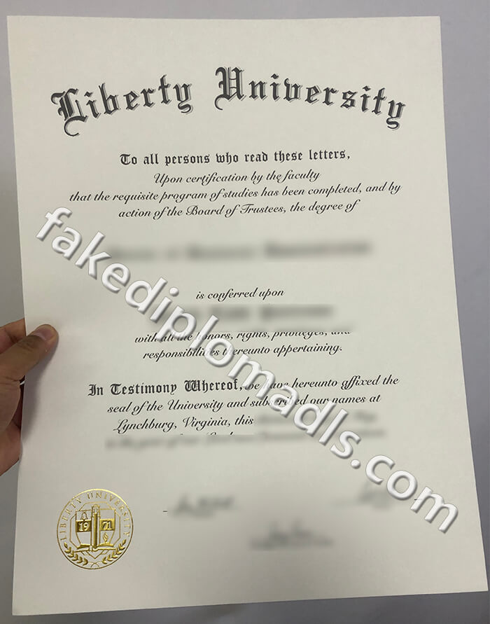 Liberty University diploma 