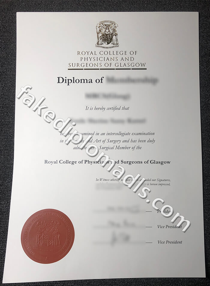  Royal College of Physicians and Surgeons of Glasgow diploma