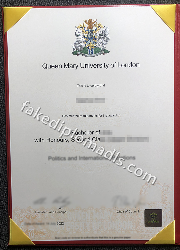  QMUL degree certificate