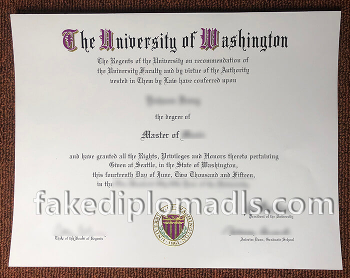  University of Washington Diploma