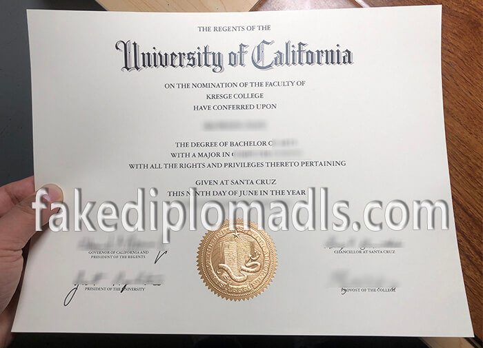UCSC BA diploma